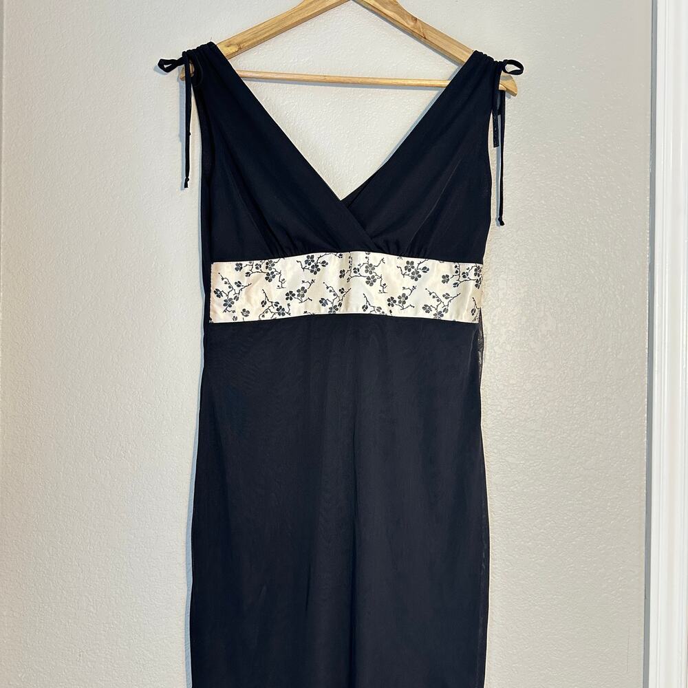 Y2K Ruby Rox Black‎ Whimsygoth Sheer Fairy Witchy Grunge Dress, 90's, Size Large